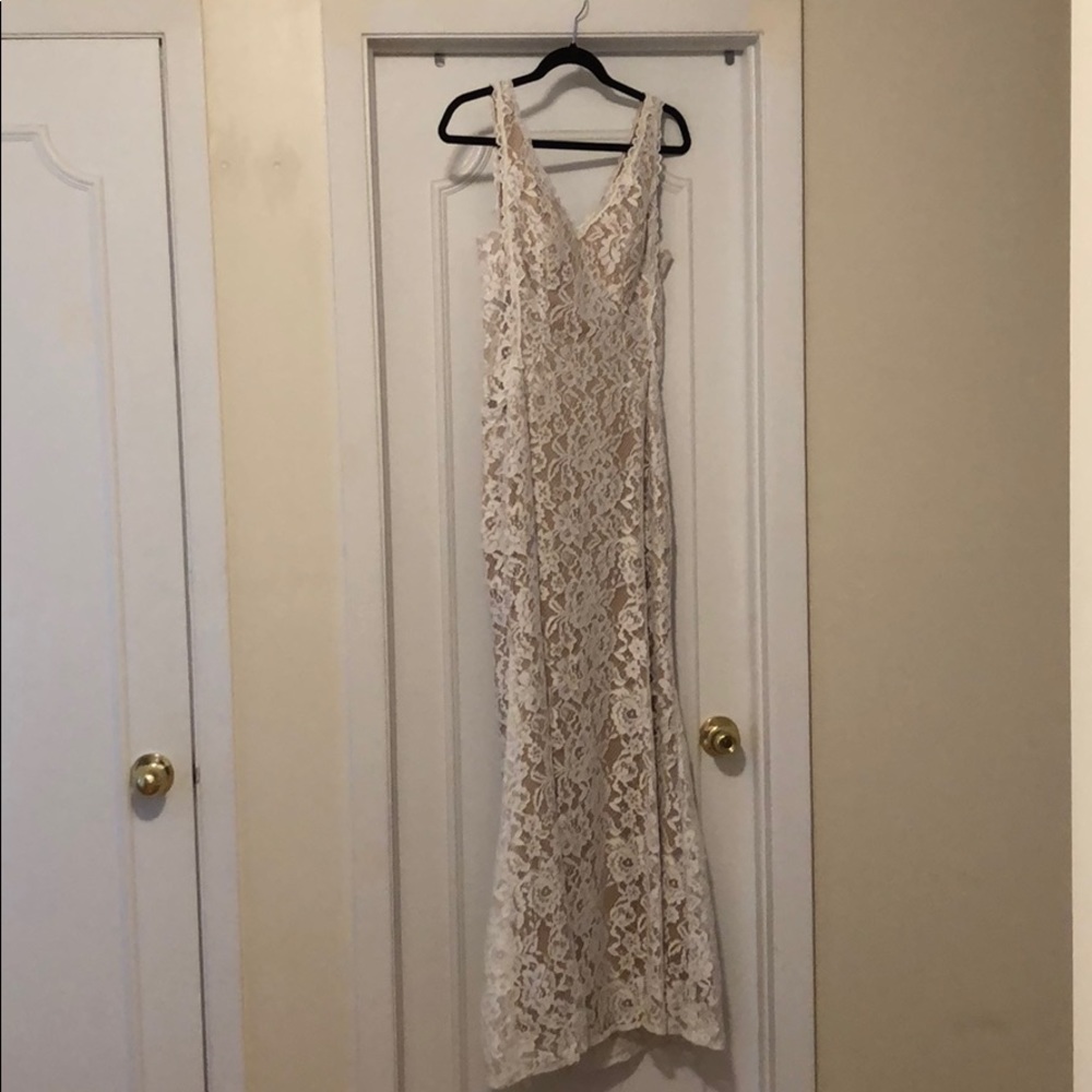 White lace gown